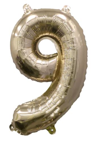 Westcoast Balloon 55446 Ellie'S Glazed Gold Number 9 32In