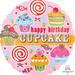 Westcoast Balloon 24490 Happy Birthday Sweet Cupcakes