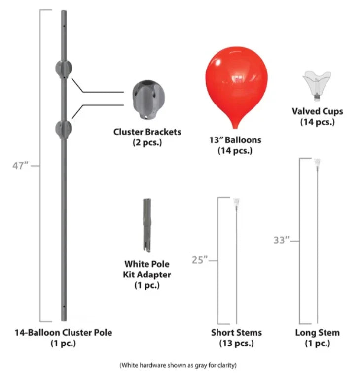 Westcoast Balloon PermaShine 14-Balloon Tree Kit With Weighted Bases - Image 5