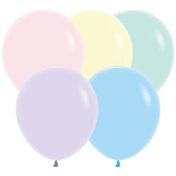 Westcoast Balloon 156989 Pastel Matte Assortment 18 Round (25Ct)