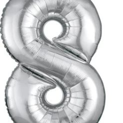Westcoast Balloon 27988 SuperShape Number 8 Silver