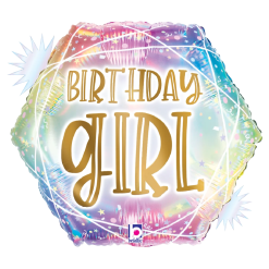 Westcoast Balloon 26203 Opal Pastel Geo Birthday Girl