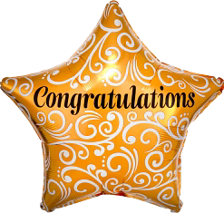 Westcoast Balloon 32635 Congratulations Sophisticated Star