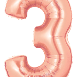 Westcoast Balloon 15843RGP Megaloons Number 3 Rose Gold