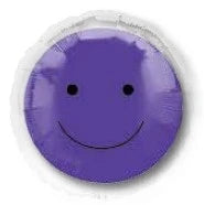 Westcoast Balloon 18117 Purple Smiley Face