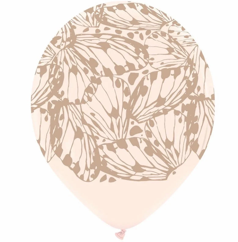 Westcoast Balloon BCT Pink Blush Butterfly 13 Round (50Ct)