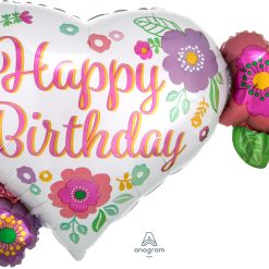 Westcoast Balloon 35615 Happy BD Floral Print