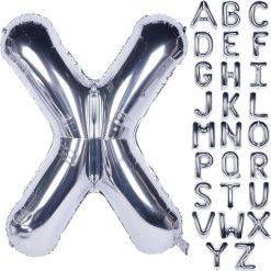 Westcoast Balloon 40 Lucky Foil Letter X Silver