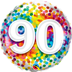 Westcoast Balloon 49562 90 Rainbow Confetti