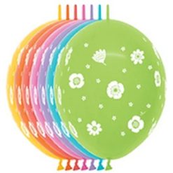 Westcoast Balloon 54139 Wildflowers Deluxe Assortment 12 LINK-O-LOON (50Ct)