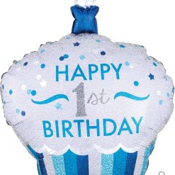 Westcoast Balloon 34523 1St Birthday Cupcake Blue
