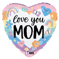 Westcoast Balloon 26341 Pastel Rainbow Love Mom