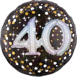 Westcoast Balloon 32152 Sparkling Birthday 40