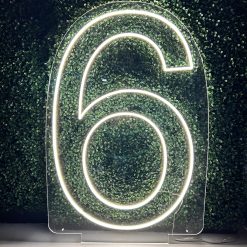 Westcoast Balloon Number 6 Neon Sign Rental