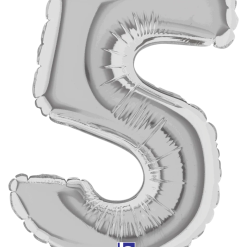 Westcoast Balloon 14845S Air Fill Number 5 Silver 7In