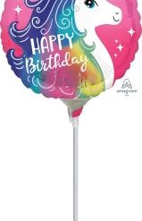 Westcoast Balloon 39644 Pink Unicorn Happy Birthday