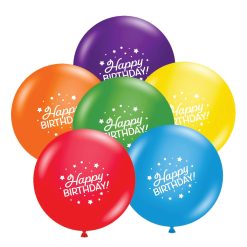 Westcoast Balloon 17802 Tuftex Happy Birthday Fun Mix 17 Round (50Ct)