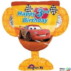 Westcoast Balloon 26360 Cars 3Rd Birthday Trophy