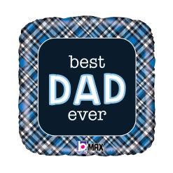 Westcoast Balloon 26098 Best Dad Ever Plaid