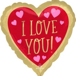 Westcoast Balloon 43652 Love You Red & Gold