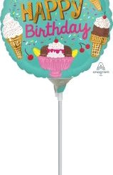 Westcoast Balloon 38550 Ice Cream Party Happy Birthday