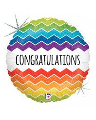 Westcoast Balloon 32172 Chevron Congratulations