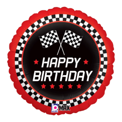 Westcoast Balloon 26121 Checkered Flag Birthday