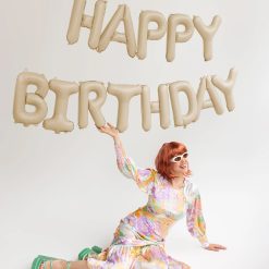 Alternative view of Westcoast Balloon FB6T Happy Birthday - Beige
