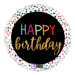 Westcoast Balloon 26202 Birthday Colorful Dots
