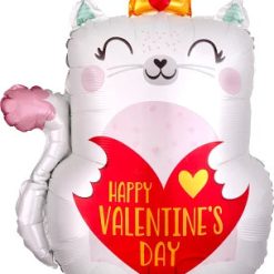 Westcoast Balloon 40486 Purrfect Satin Valentine Kitty