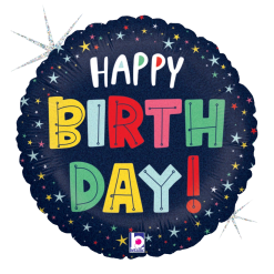 Westcoast Balloon 26123 Birthday Colorful Stars