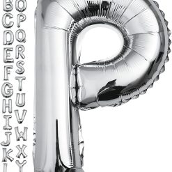 Westcoast Balloon 40 Lucky Foil Letter P Silver