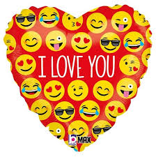 Westcoast Balloon 32270 Emoji Heart Love