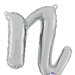 Westcoast Balloon 34714SP Script Letter N Silver