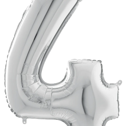 Westcoast Balloon 18844SP Number 4 Silver 28 Megaloon