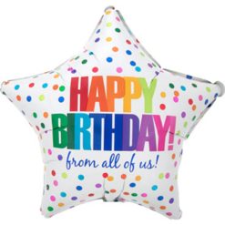 Westcoast Balloon 41313 Happy Birthday From All Of Us Dots
