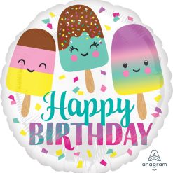 Westcoast Balloon 39622 Happy Ice Cream Birthday, Bulk