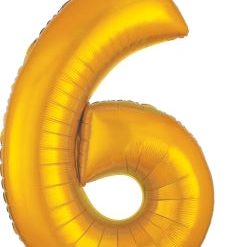 Westcoast Balloon 28254 SuperShape Number 6 Gold