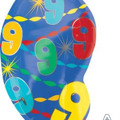 Alternative view of Westcoast Balloon 35770 Number 9 Confetti