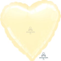 Westcoast Balloon 12801 Jumbo Heart XL Metallic Pearl Ivory