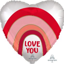 Westcoast Balloon 42258 Satin Love You Rainbow