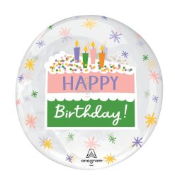 Westcoast Balloon 45318 Clearz Happy Birthday Cake Slice
