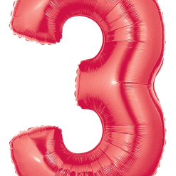 Westcoast Balloon 15843RP Megaloons Number 3 Red