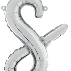 Westcoast Balloon 34719SP Script Letter S Silver
