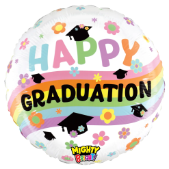 Westcoast Balloon 14247 Mighty Graduation Pastel Rainbow