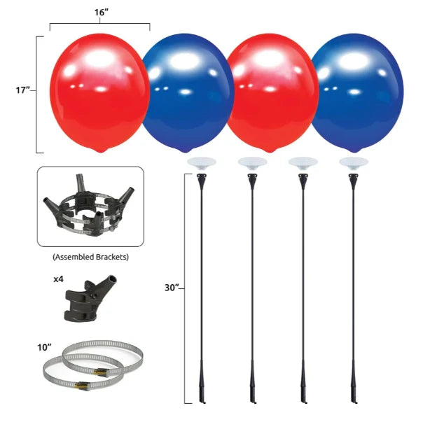 Westcoast Balloon BalloonBobber Light Pole Kit - 4-Balloon - Image 2