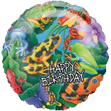 Westcoast Balloon 13561 Birthday Frogs & Lizards