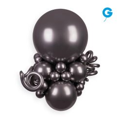 Alternative view of Westcoast Balloon 129052 Gemar Shiny Space Grey 13 Round (25Ct)