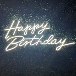 Alternative view of Westcoast Balloon Small Happy Birthday Neon Sign Rental - White