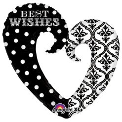 Westcoast Balloon 25467 Damask & Dots Best Wishes